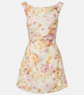 Faithfull The Brand Sofia floral linen minidress