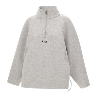 Rotate Half-Zip Sweatshirt - female - ROTATE Birger Christensen - Zip-throughs - Gray - XS - Sweatshirts & Hoodies