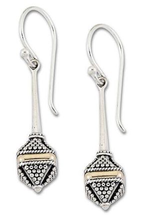 Samuel B. Beaded Drop Earrings in Silver And Gold at Nordstrom Rack
