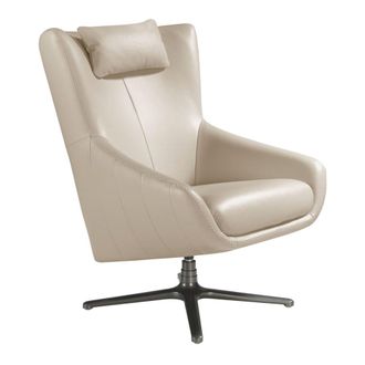Angel Cerd&aacute; Sill&oacute;n giratorio piel gris taupe