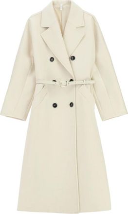 Imperial Cappotto Doppio Petto - Dames - Jas met riem - Wit - 2XS - Polyester - Jassen