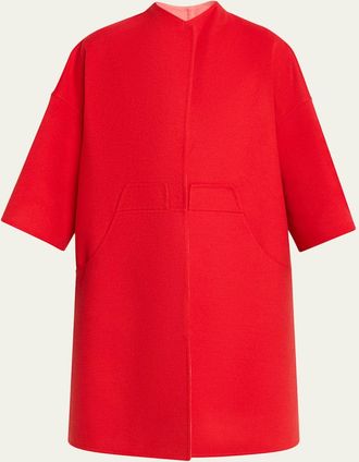 Giorgio Armani Bicolor Virgin Wool Coat