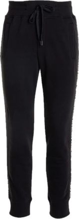 Versace Jeans Couture Logo Tape Fleece Garzata Trainingsbroek - Heren - Sweatpants - Zwart - XS - Broeken
