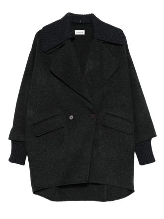 P.A.R.O.S.H. ribbed-cuff coat - women - Fabric - S - Grey