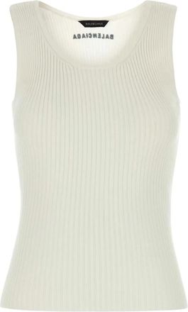 Balenciaga Canotta a coste - Bianco