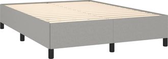 vidaXL Cama Sin Colch&oacute;n Tela Gris Claro 140x190 Cm Vidaxl