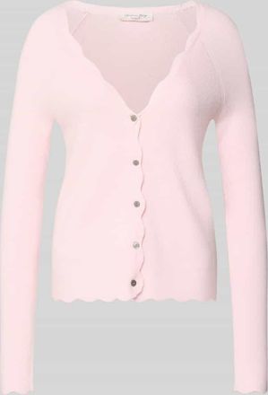 Christian Berg Strickcardigan aus Viskose-Mix in Hellrosa, Gr&ouml;&szlig;e XXL