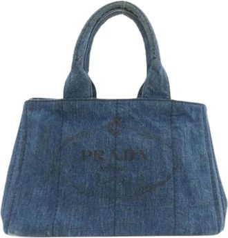 Prada Pre-owned Handbags, female, Blue, Size: ONE SIZE Pre-owned Tote bag