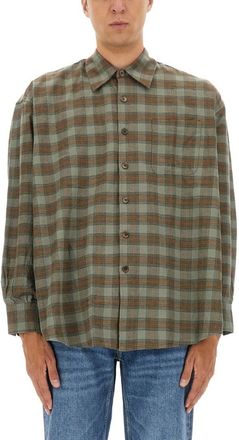 Our Legacy Loose-Fitting Plaid Shirt With Classic Collar