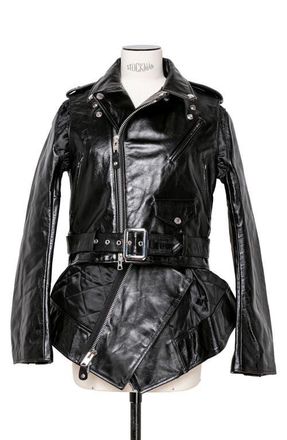 sacai MADSAKI Schott Blouson Leather Jacket in Black at Nordstrom, Size 2