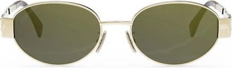 Celine Sunglasses Cl40235 U 30 N Gold/Green Unisex