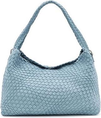 Dune London Deliberate I Us Shoulder Womens Handbags Pale Blue, Faux Leather
