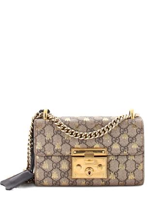 Gucci Padlock Printed GG Coated Canvas Small shoulder bag - Brown