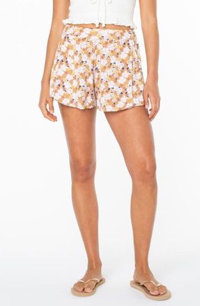 Roxy Midnight Ave Floral Shorts in African Violet at Nordstrom, Size Xx-Large