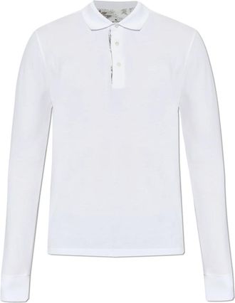 Etro Lange mouw polo - Heren - Polos - Wit - L - Katoen - Tops