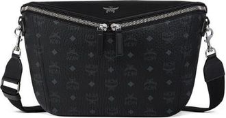 MCM Medium Diamant 3D Crossbody in Visetos Leather Mix in Bk at Nordstrom