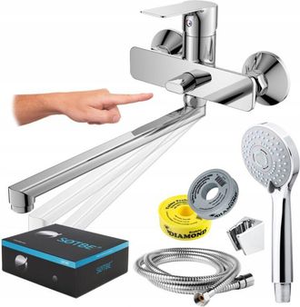 OEM Grifo De Ba&ntilde;era De Ca&ntilde;o Largo Sotbe Con Desviador De Cer&aacute;mica