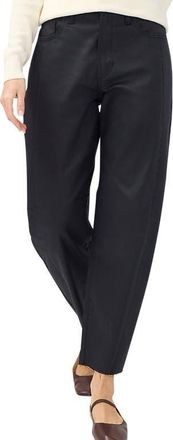Silver Jeans Co Coated Slim Barrel Jeans in Black at Nordstrom, Size 26 X 27