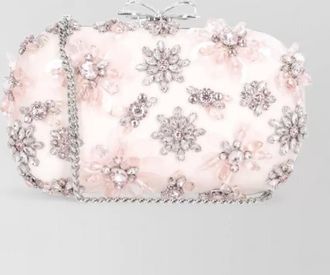 Self Portrait the bow satin clutch bag