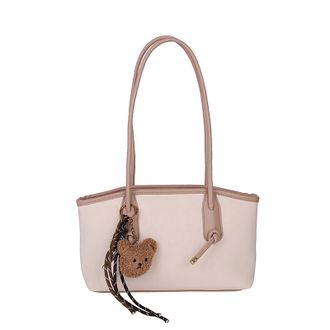 Generic PU Casual Bag Tote Bag Shoulder Bag for Women Office Travel (Black)