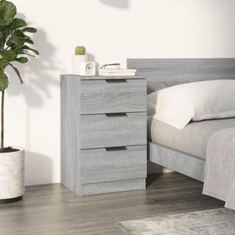 vidaXL Bedside Cabinet Grey Sonoma 40x36x65 cm Vidaxl