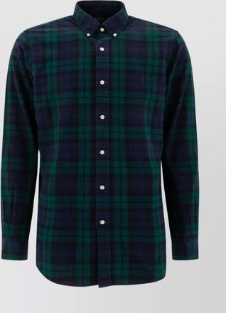 Polo Ralph Lauren collared cuffed plaid shirt