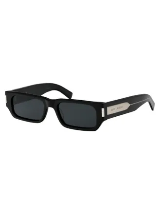 Saint Laurent Unisex Sunglasses Sl660 Black Resin Black-Crystal-Black Black/crystal/black