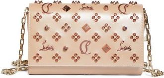 Christian Louboutin Paloma Loubinthesky Leather Clutch in Leche/Multi at Nordstrom