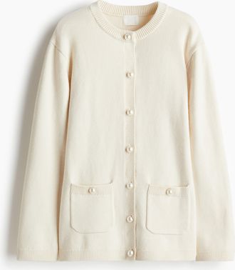 H&M Cardigan mit Knöpfen - White