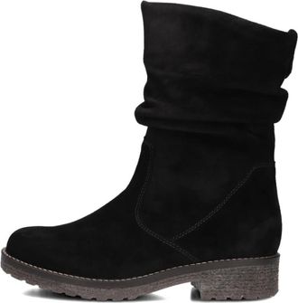Gabor Elegante Zwarte Enkellaarzen - Dames - Enkellaarsjes - Zwart - 39 EU - Wol - Schoenen