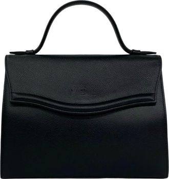 Saint Laurent Black Leather Handbag Tote Bag (Pre-Owned)