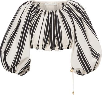 Philosophy di Lorenzo Serafini Top a righe - Bianco