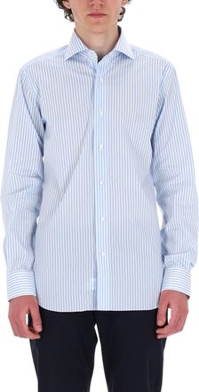 Barba Black Label Striped Stretch Cotton Shirt