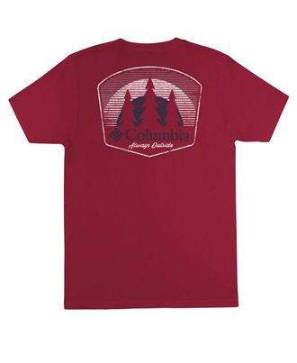 Columbia Mens Fade Graphic T shirt Red Size Medium