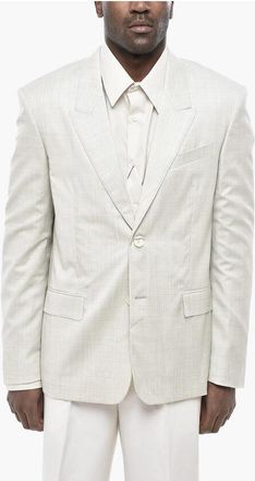 Givenchy Unlined Virgin Wool Blazer with Peaked Lapels size 46