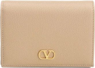 Valentino Garavani VLogo Signature Grainy Calfskin Portemonnee - Dames - Portefeuilles - Roze - ONE Size - Leer - Accessoires