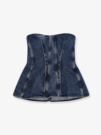 A Gold E Top Corset Lara in denim - AGOLDE - gender_Woman