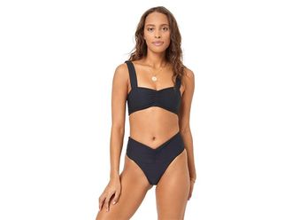 L*Space Bardot Bottom Classic Womens Swimwear Black : XS, Nylon/Spandex