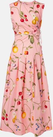 Agua Bendita Oto&ntilde;o printed cotton midi dress