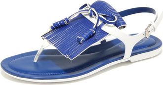 Tod's Stijlvolle Italiaanse sandalen schoenen - Dames - Sandalen - Blauw - 36 EU - Schoenen
