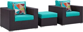 ModWay Outdoor Convene 3Pc Outdoor Patio Sofa Set