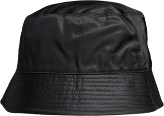 Dolce & Gabbana Mens Black Cotton Wide Brim Bucket Hat Elastane