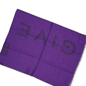 Givenchy Mens Purple Cashmere Scarf