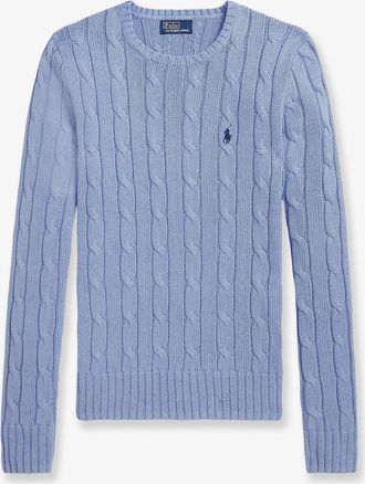 Ralph Lauren Maglia in cotone con logo ricamato frontale - POLO RALPH LAUREN - gender_Woman