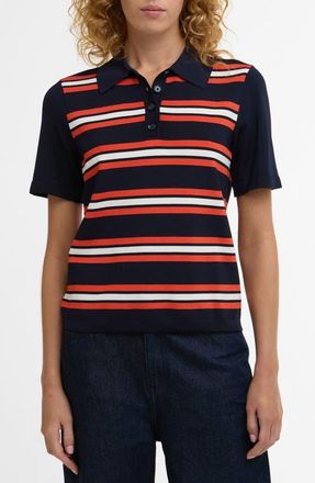 Barbour Launton Stripe Polo in Navy Stripe at Nordstrom, Size 10 Us