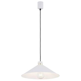 Netlighting Nashville Dome Pendant Ceiling Light White Structure Brass Elements