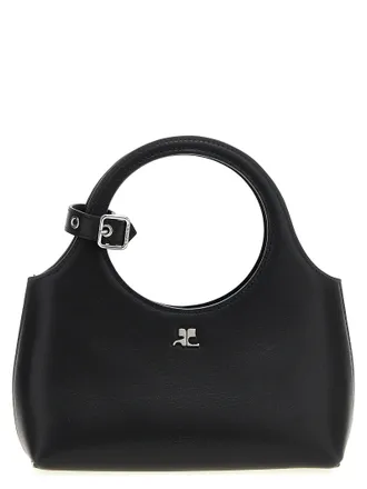 ハンドバッグ Courreges Black Leather Reedition Handbag REEDITION LEATHER BOWLING BAG - courrèges