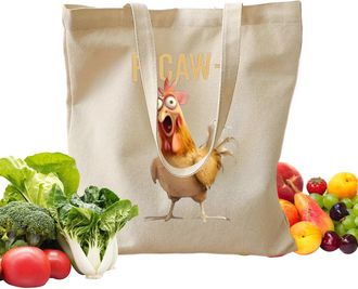 Generic Canvas Bag | Funny Chicken Handbag | Grocery Bag,for Travel Beach Work College Dorm Gym Shopping Grocery Nurse Women Men Teacher