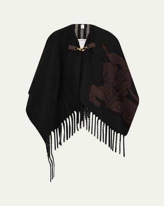 Burberry Fil Coupe EKD Wool Cape
