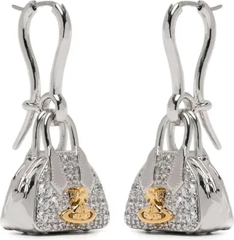 Vivienne Westwood Yasmine Orb-plaque Crystal-embellished Earrings